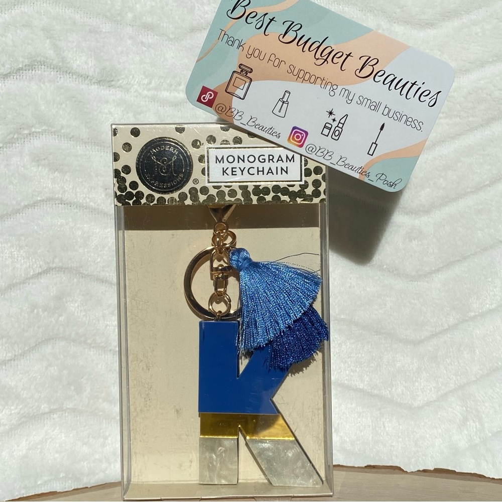 🔥5/$25🔥”K” Monogram & Tassle Keychain by Modern Expressions